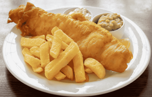 Fish and Chips (Fried Battered Fish with Fries)