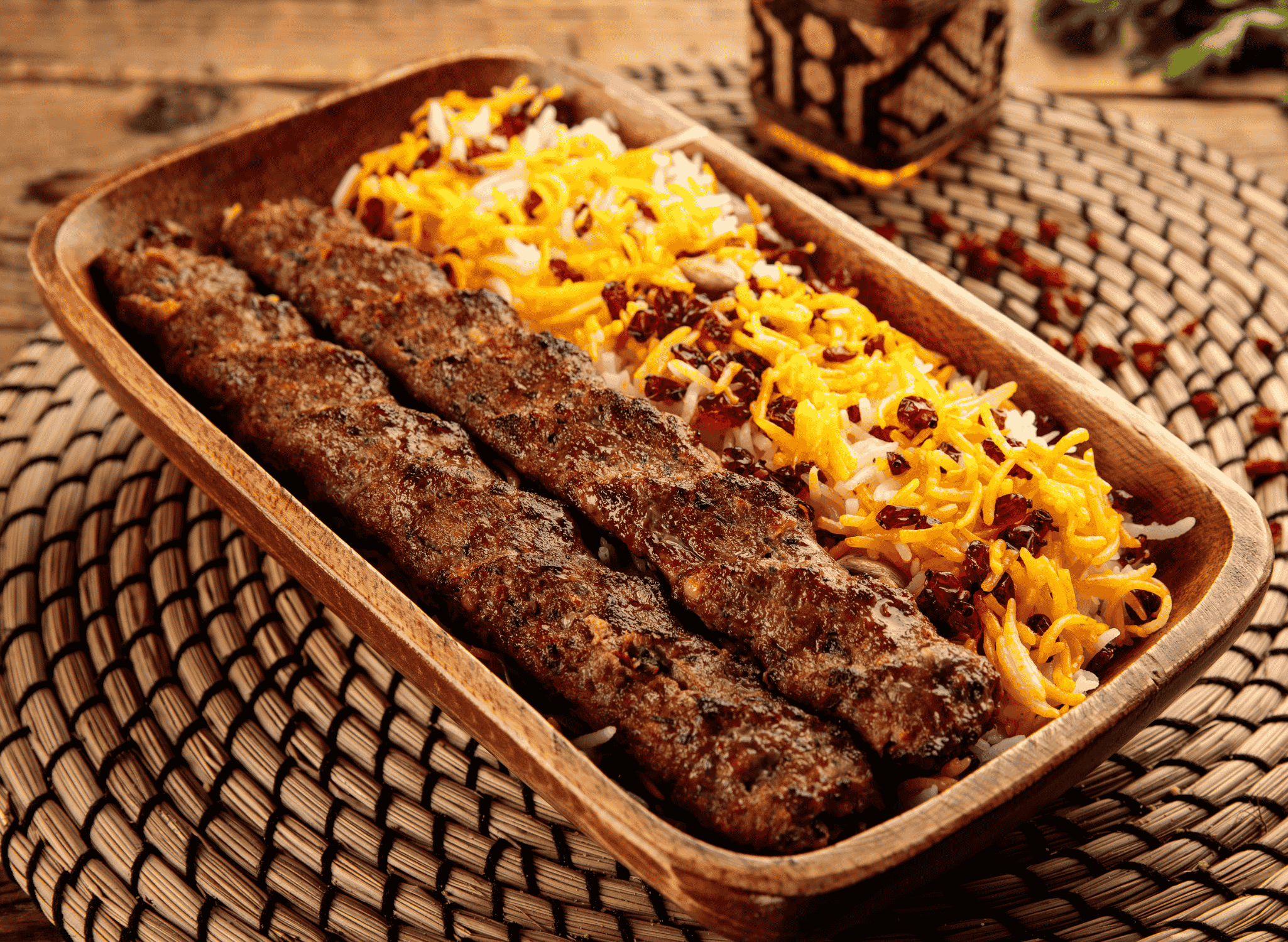 Chelo Kabab (Grilled Meat with Rice)