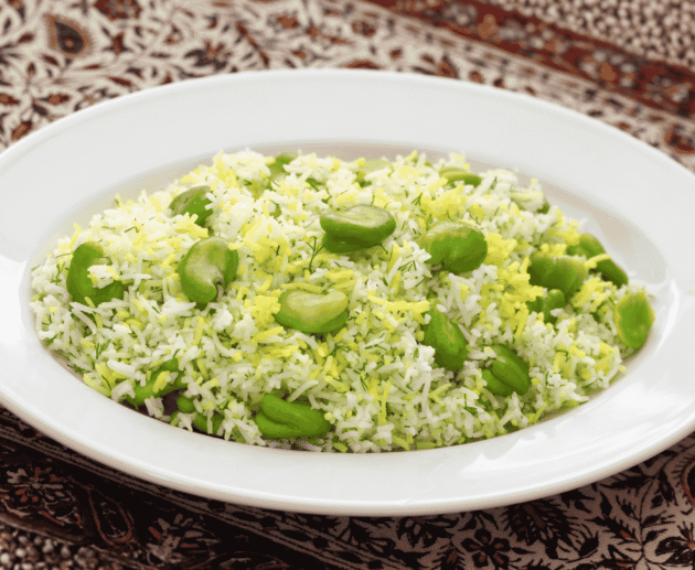 Baghali Polo (Dill Rice with Fava Beans)