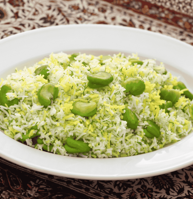 Baghali Polo (Dill Rice with Fava Beans)