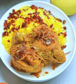 Zereshk Polo (Barberry Rice with Chicken)