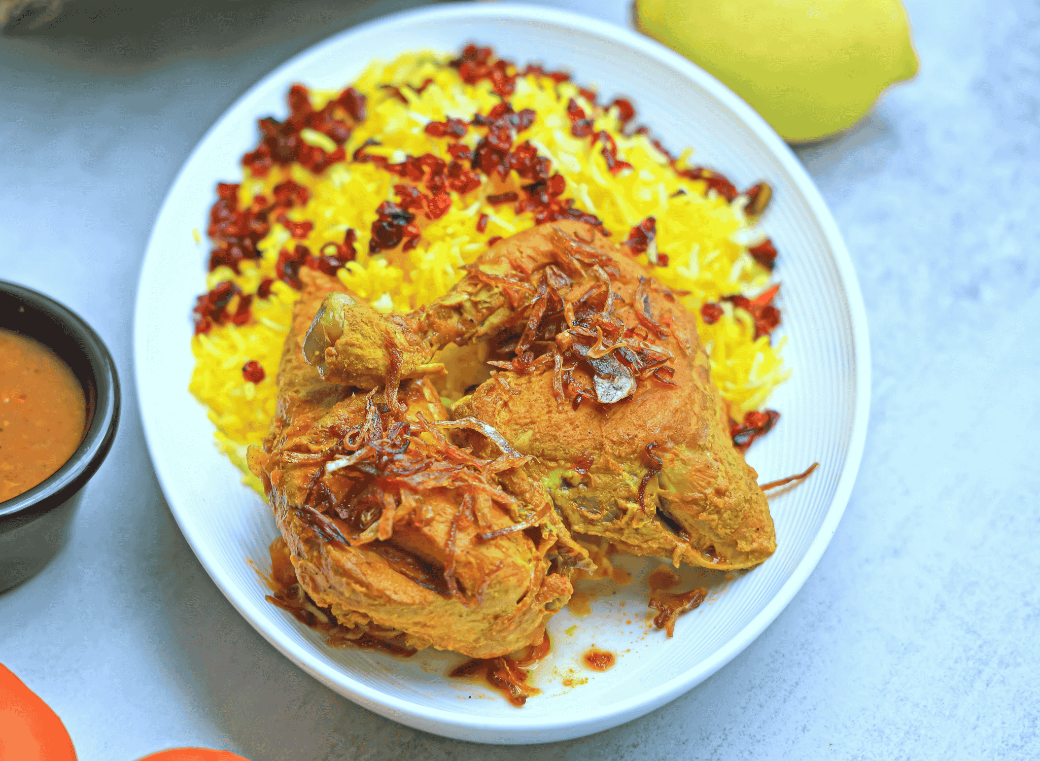 Zereshk Polo (Barberry Rice with Chicken)