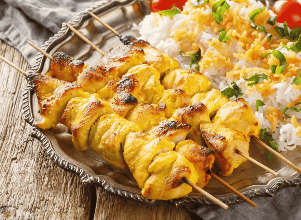 Joojeh Kabab (Grilled Saffron Chicken)