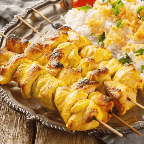 Joojeh Kabab (Grilled Saffron Chicken)