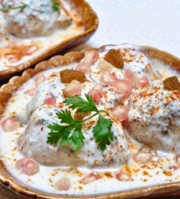 Dahi vada (lentil dumplings)
